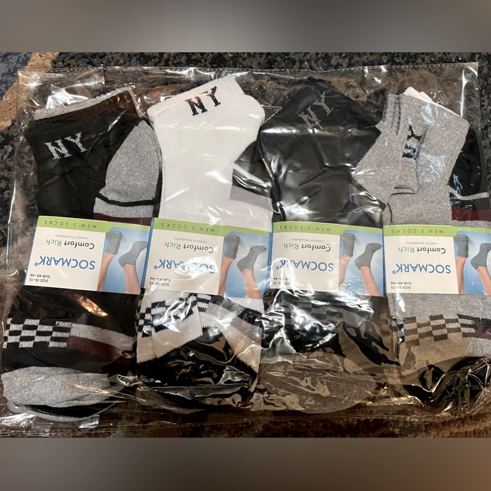 Men’s socks size 10-13  12 pairs in pack